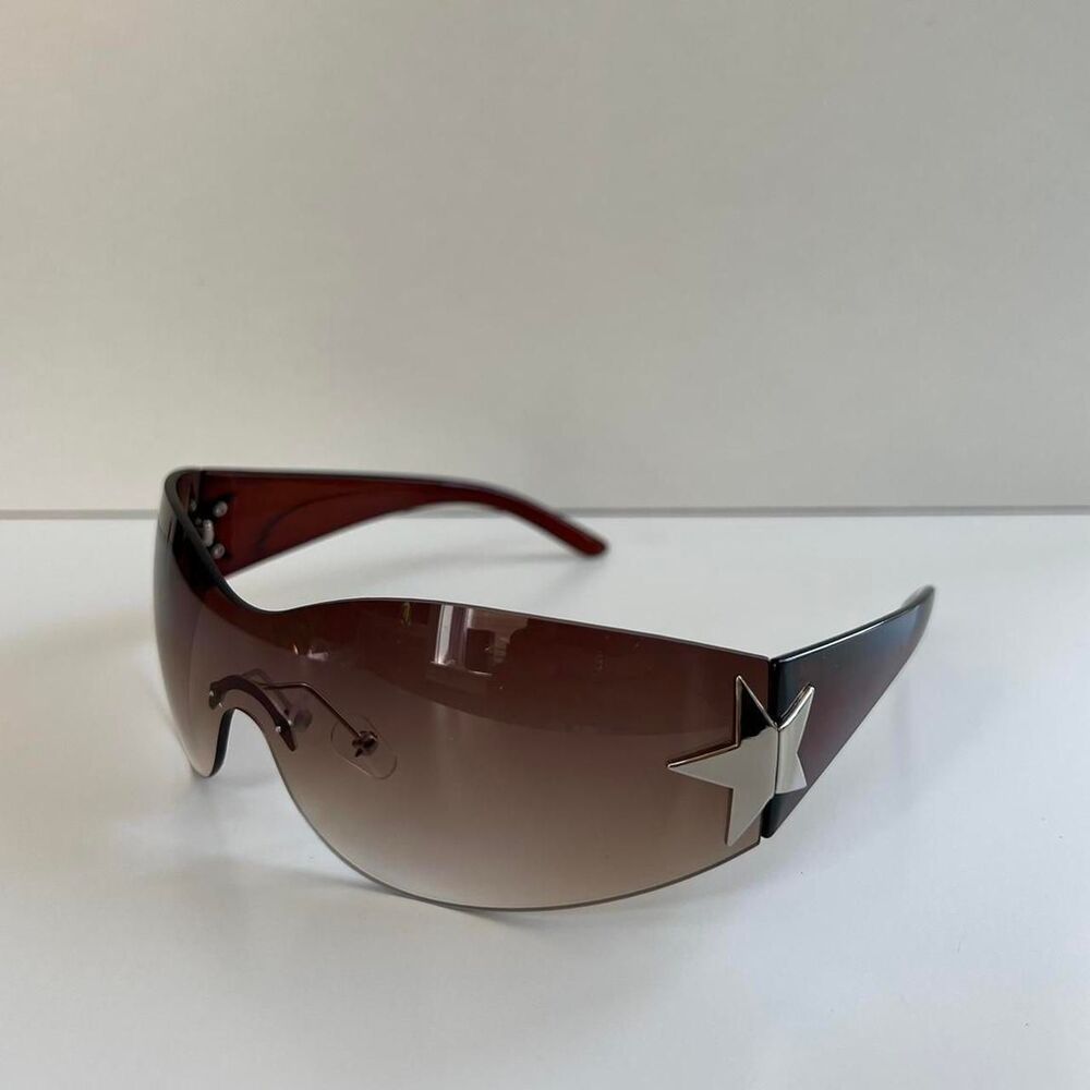 Unbranded Women's Brown and Grey Sunglasses